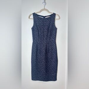 NWOT LOFT Midi Dress| Sz 0 | Navy & Black